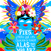 Colorful image of Frida Kahlo quote